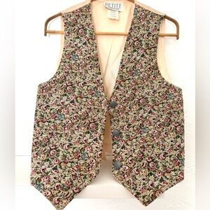 Vintage Floral Tapestry Vest by Petite Sophisticate
